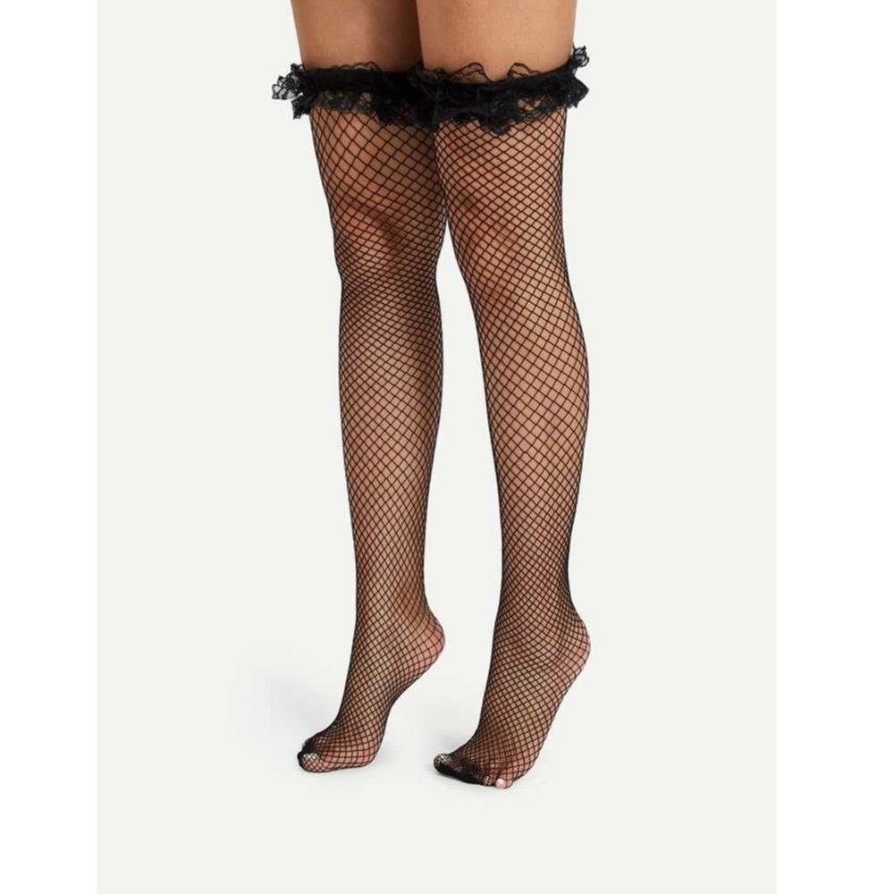 over the knee fishnets